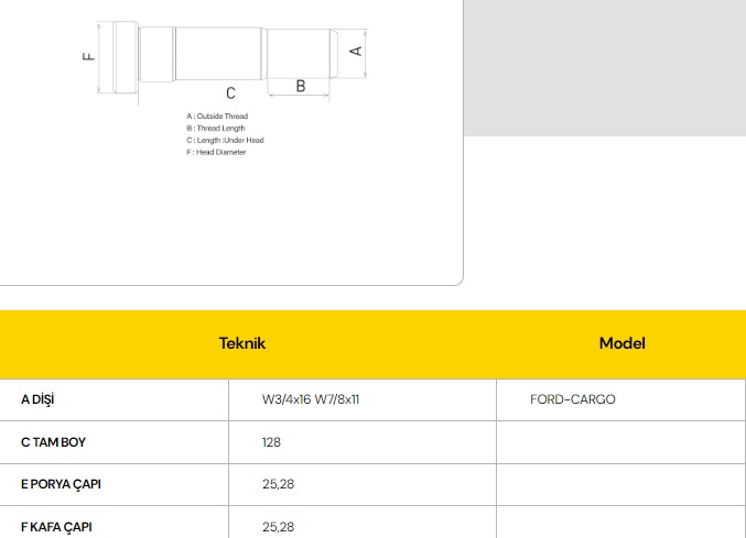 BİJON FORD TAKVİYELİ -L-